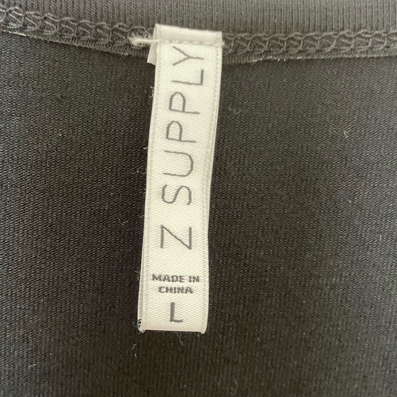 Z Supply Black Airy Short Sleeve Slit Side Jersey Tunic Top or Dress Size Large - Picture 5 of 12